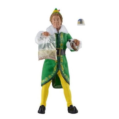Will Ferrell as Buddy in the green elf outfit from the 2003 holiday comedy Elf.
