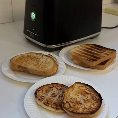 A slice of plain toast without butter.