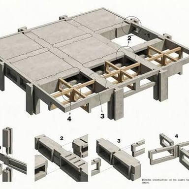 A concrete component has been molded into shape before installation.