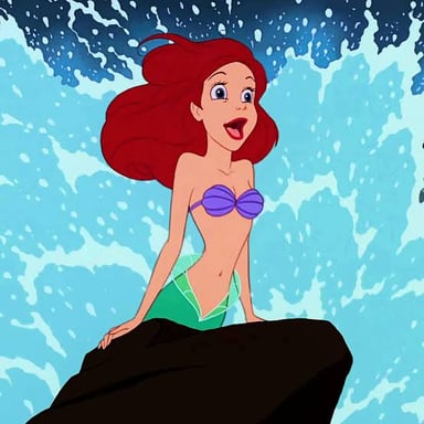 Ariel, the mermaid character from Disney’s The Little Mermaid, sings.