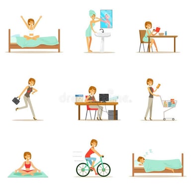 A familiar everyday scene depicting ordinary routine.
