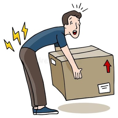 A person raising a box from a lower position.