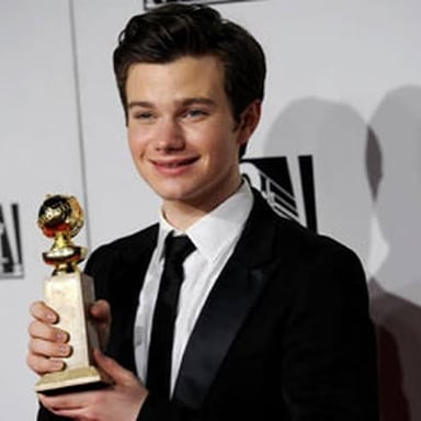 Chris Colfer at a Golden Globe event.
