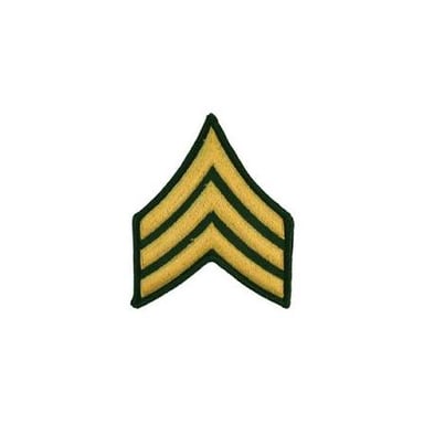 A military sergeant wearing a uniform with rank insignia.