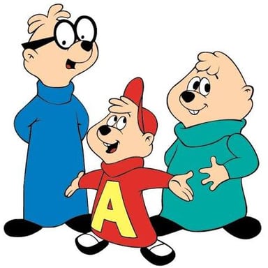 The animated characters Alvin, Simon and Theodore from Alvin and the Chipmunks.