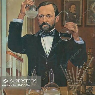 A portrait of French chemist Louis Pasteur.