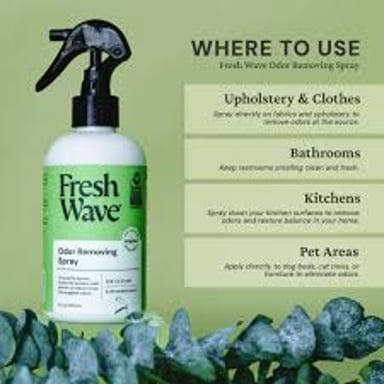 A spray bottle of household deodorizer.
