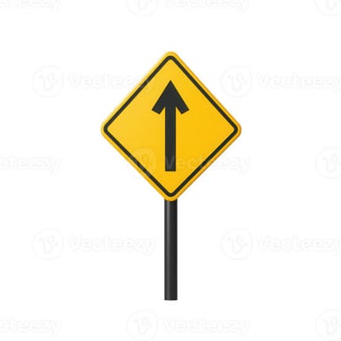 A road sign indicating the direction of travel.
