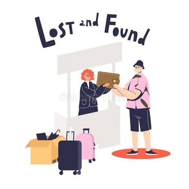 A person handing in a found wallet in connection with a reward.