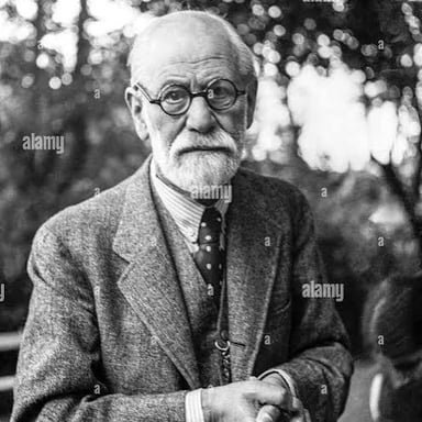 A portrait of Sigmund Freud.
