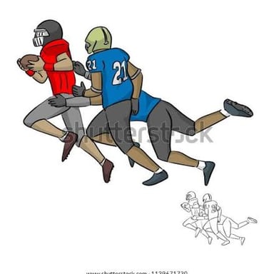 An illustration showing a player extending an arm across an opponent’s path.