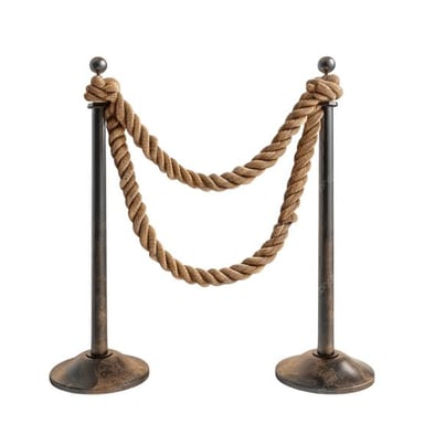 A velvet rope forming a barrier at an event entrance