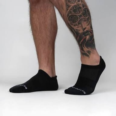 Short anklet socks ending around the ankles.