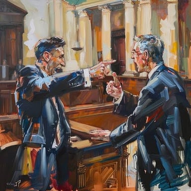 Two lawyers disputing a minor point in a legal document.