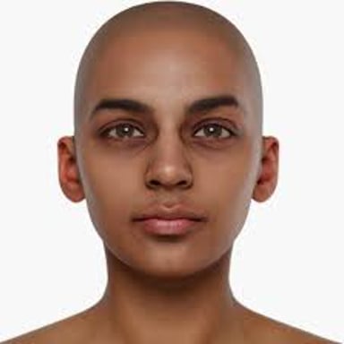 A close-up view of smooth skin without visible hair.