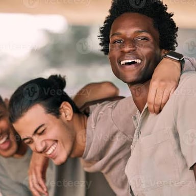 A group of male friends spending time together.