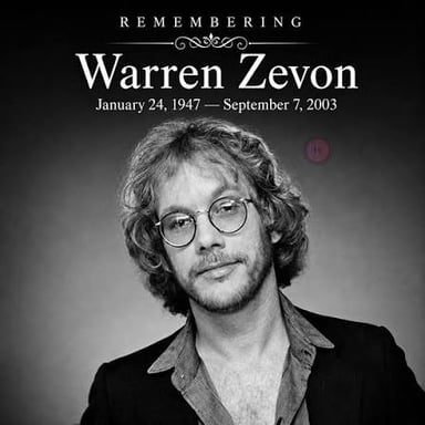 Portrait of rock musician Warren Zevon.