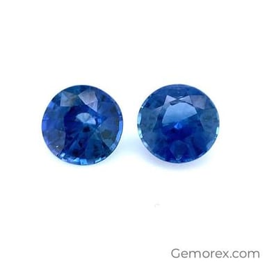 A faceted blue sapphire gemstone