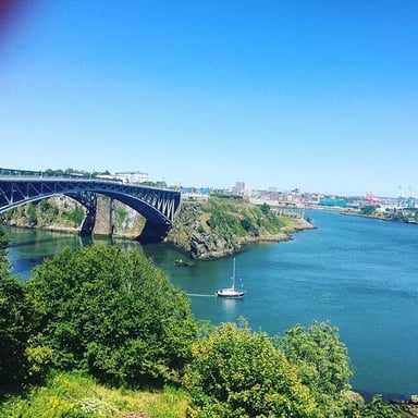 Tidal rapids at Reversing Falls in Saint John, New Brunswick.