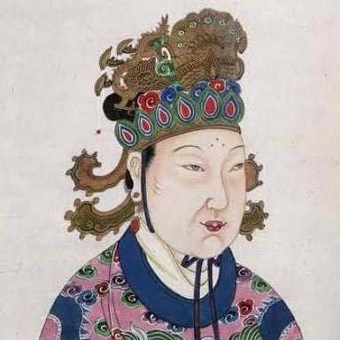 A formal portrait depicting Wu Zetian in imperial attire.