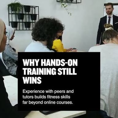 A person learning a practical skill through hands-on practice.