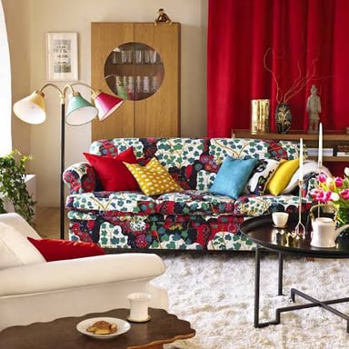 An excessively decorated interior illustrating a tacky style.