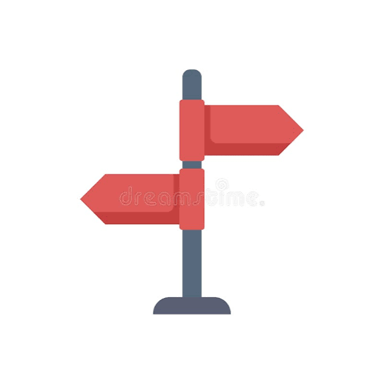 A sign at a fork in the road pointing toward two different directions.