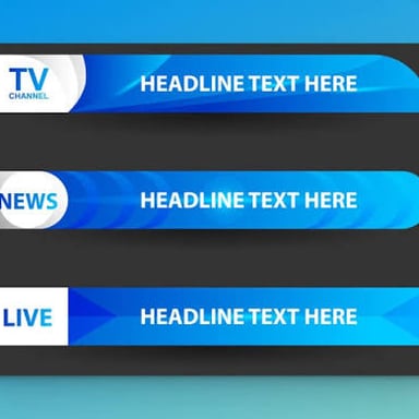 A television news broadcast with text displayed along the bottom of the screen.