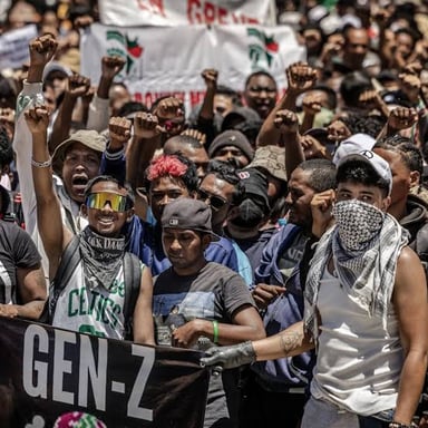 A crowd represents the general public.