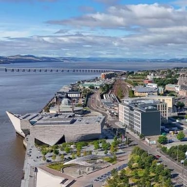 Dundee, a Scottish city on the Firth of Tay.