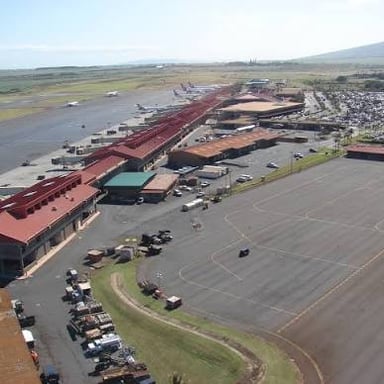 Kahului Airport on the Hawaiian island of Maui.
