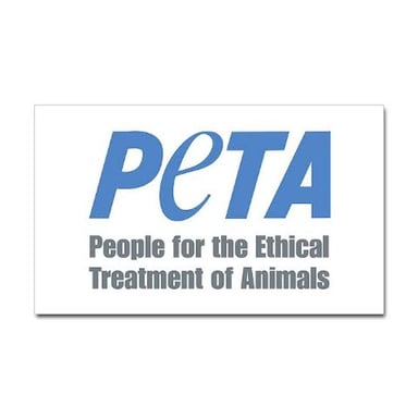 The PETA organization’s logo.