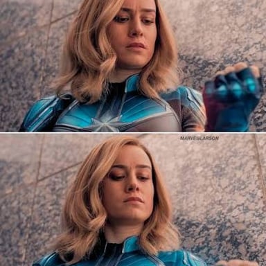 Brie Larson portraying Carol Danvers in Captain Marvel.