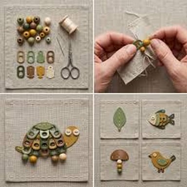 A craft item being created by hand