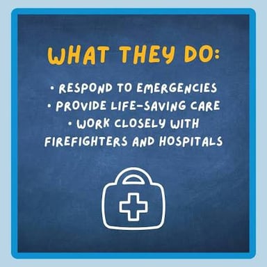 An emergency medical technician providing aid at an emergency scene.