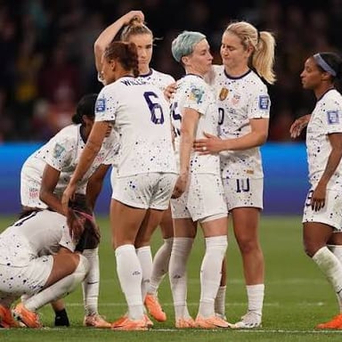 Players representing the United States women's national soccer team during a match.