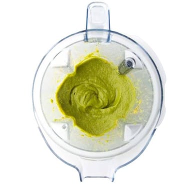 Cooked vegetables blended into a smooth purée