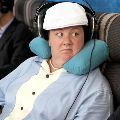 Melissa McCarthy portraying Megan Price in the comedy Bridesmaids.
