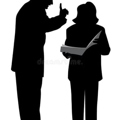 A person following instructions given by a supervisor.
