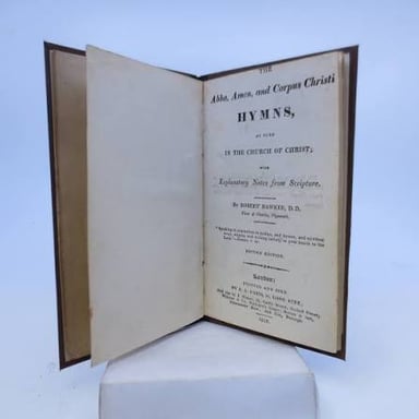 The word “Amen” printed in a hymn book.