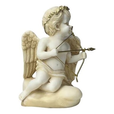 A classical statue or painting depicting Eros, the Greek god of love