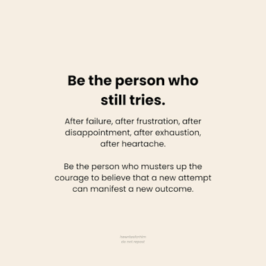 A person making a second attempt at a task.