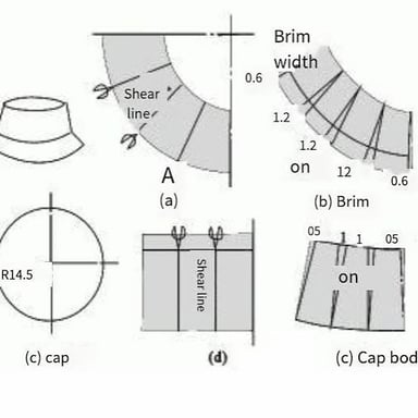 A hat with its brim, the projecting edge around the crown, clearly visible.