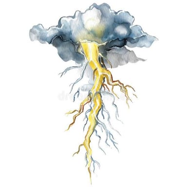 A stylized depiction of a forceful strike.
