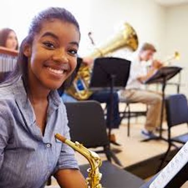 Musicians preparing to restart a rehearsal.