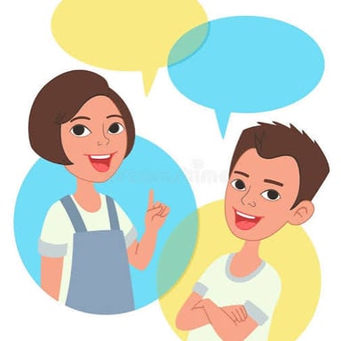 Two people talking, with one asking the other a question.