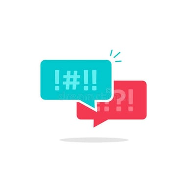A speech bubble representing the final reply in a disagreement.