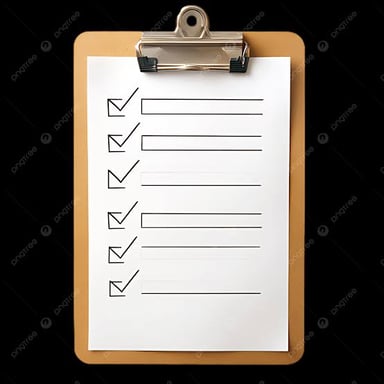 A checklist with every task marked complete.