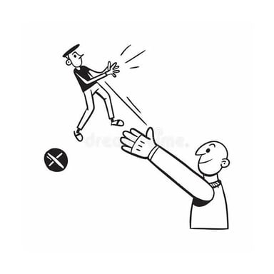 A person tosses an object through the air.