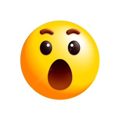 A surprised face with a round open mouth, representing the Wow reaction.